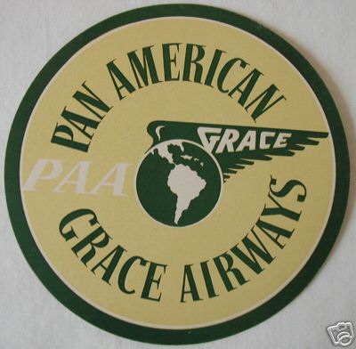 A 1940s or 1950s baggage label for Pan Am associated company Panagra 